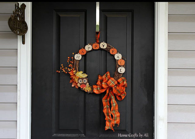 How to Make a Fall Wreath - full picture