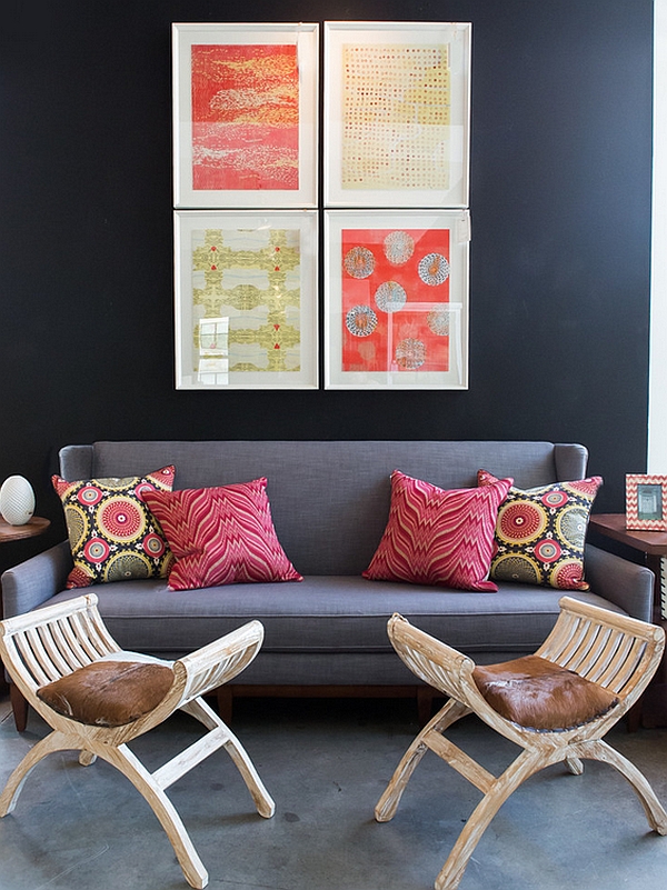 colorful-wall-art-and-bohemian-style-throw-pillows-enliven-the-space