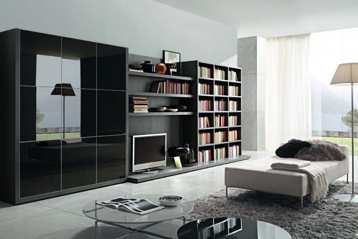 modern-living-room-with-library-and-floor-lamp