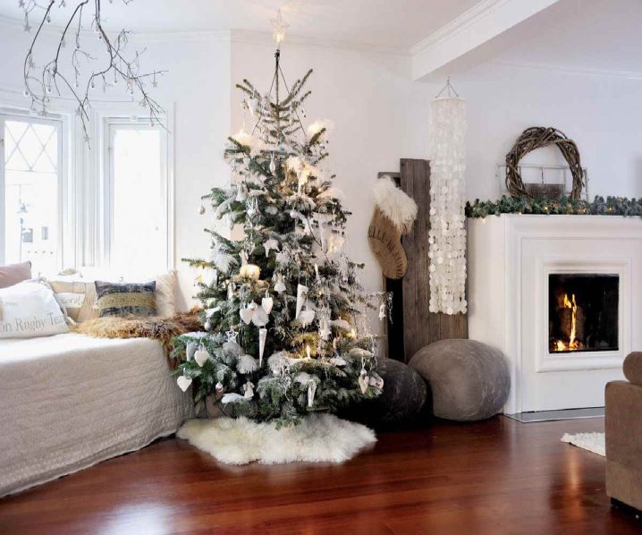 natural-christmas-mantel-decorations