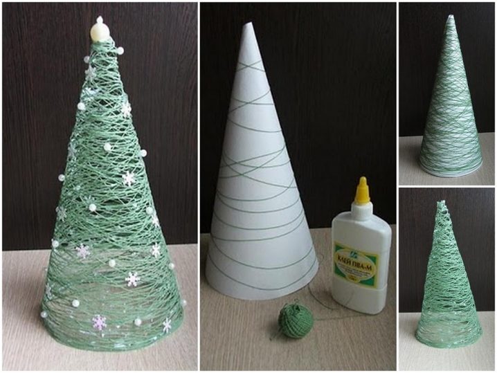 diy-christmas-decorations-christmas-trees-glue