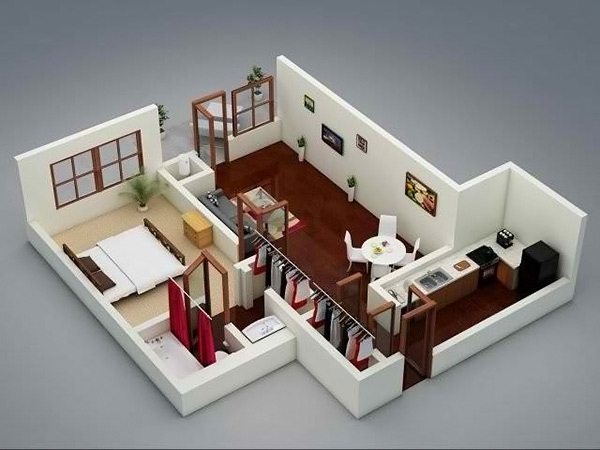 one bedroom plan 