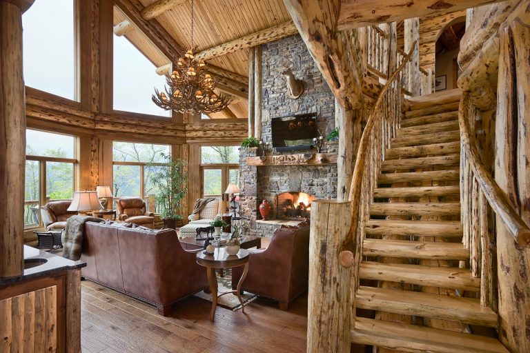 houzz cabin living room