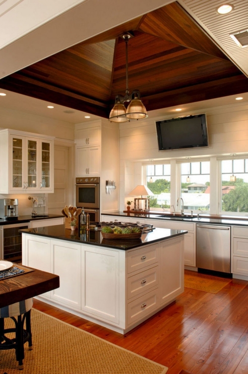 Wood Ceilings Give A Warm Look To Your Kitchen - Top Dreamer