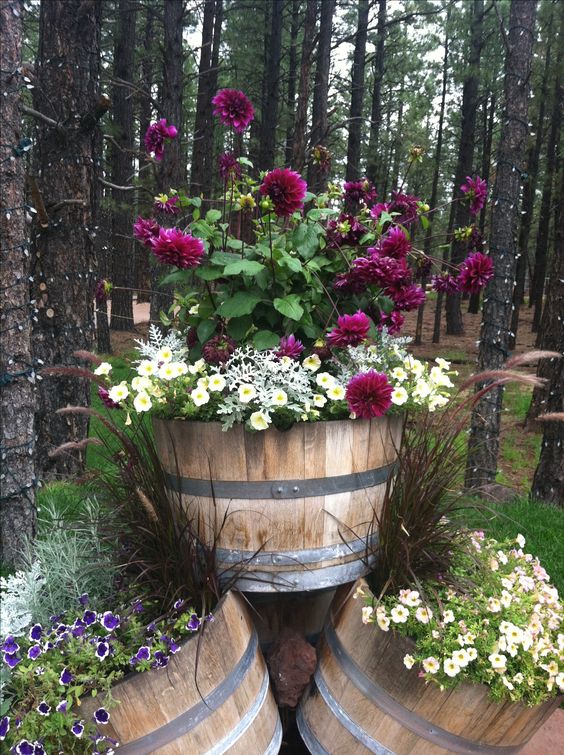 Affordable Wine Barrel Planters You Can Easily Make - Top Dreamer